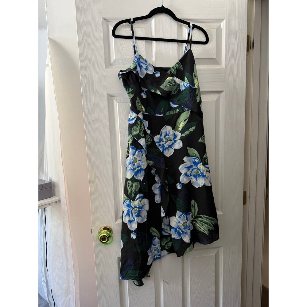 Blue Floral Dress By Banana Republic Size 8